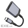 Кардридер HOCO UA25 2-in-1 card reader Type-C Metal Gray (6942007608862)