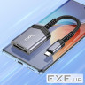 Кардридер HOCO UA25 2-in-1 card reader Type-C Metal Gray (6942007608862)