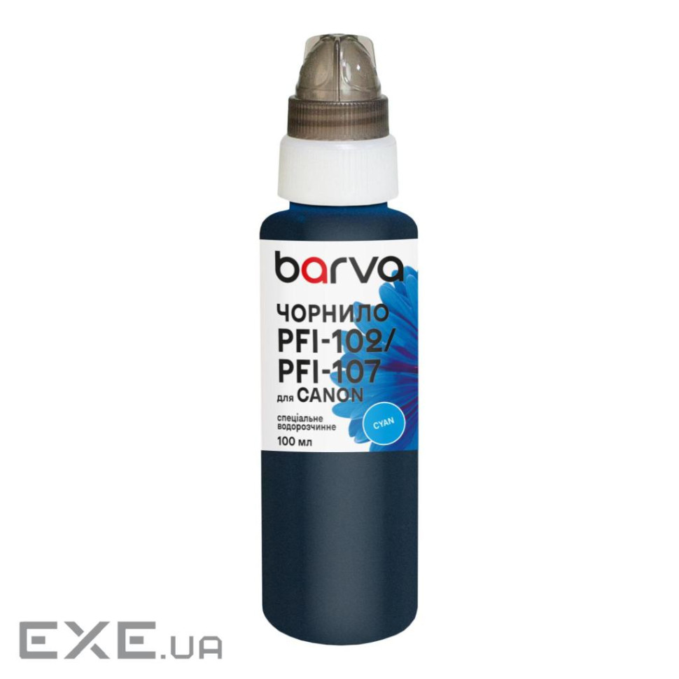 Чорнило Barva Canon PFI-102/PFI-107 100 мл, special, cyan (C107-885e)