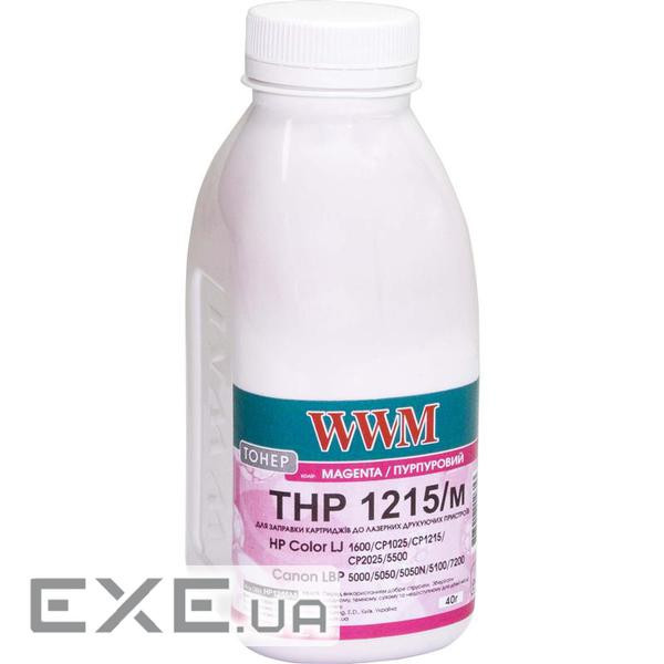 Тонер HP CLJ CP1215/CP1515/CM1312 , 40г Magenta WWM (HP1215M)