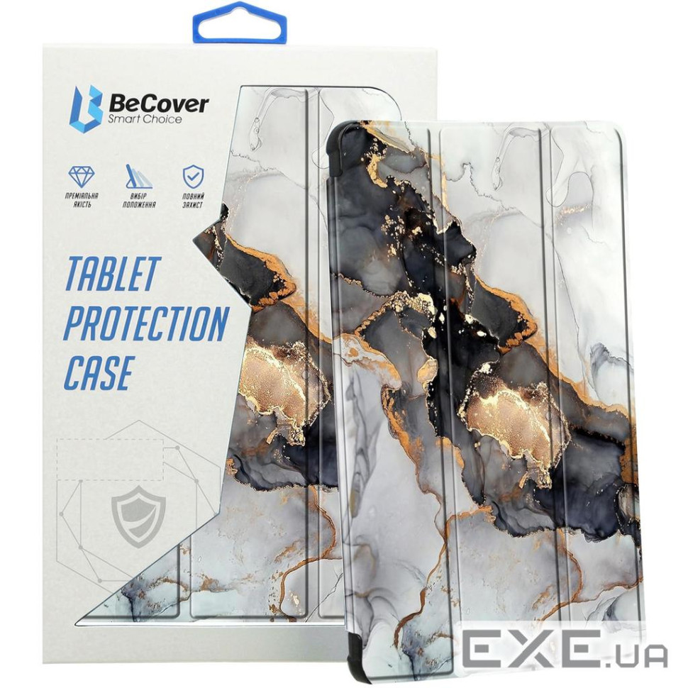 Чехол-книжка BeCover Soft Edge TPU для Xiaomi Redmi Pad SE 8.7 Gray Marble (712575)