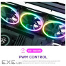 NZXT Fan RF-D12TF-B1 F120 RGB DUO 3x120mm Fan FDB 4-pin PWM Black Retail