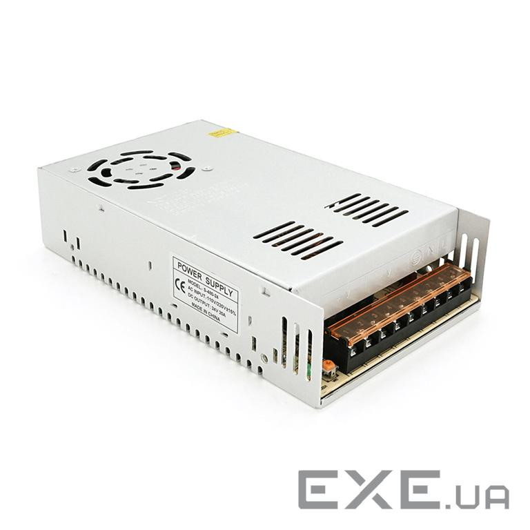 Імпульсний блок живлення 24В 20А (480Вт) перфорований (S-480-24) (S-480-24)
