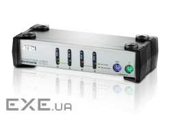 4-портовий KVM-комутатор PS / 2, кабелі PS / 2 в комплекті (CS84AC-AT)