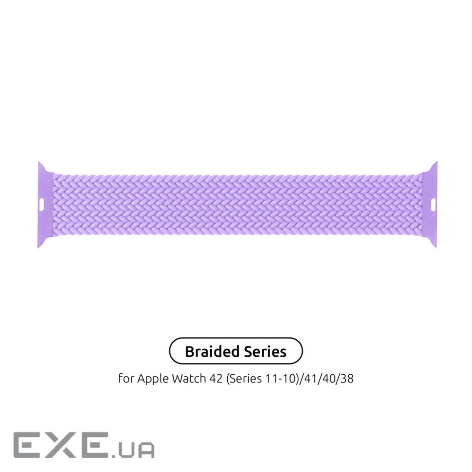 Ремінець Armorstandart Braided Solo Loop для Apple Watch 38mm/40mm/41mm Lavender Grey Size (ARM64897)