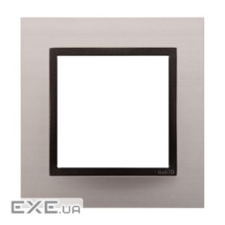 Рамка Premium NATURE 1x, металлическая сатиновый мрак (DRN1/80)