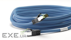 Патч-корд екранований RJ45 SFTP8.1 0.25m,patch AWG24 D=8.2mm LSOH Gold Cu,синій (75.04.5657-10) (75.04.5657-10)