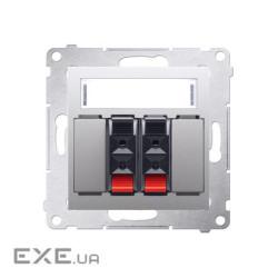 Розетка Premium аудио 2хHi-FI, матове серебро (DGL32.01/43)