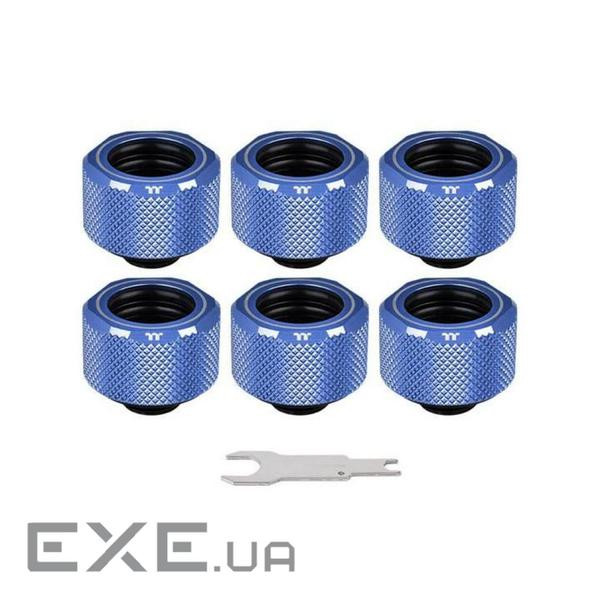 Фітинг для СРО ThermalTake Pacific C-Pro G1/4 PETG 16mm OD Fitting Kit - Blue (CL-W210-CU00BU-B)