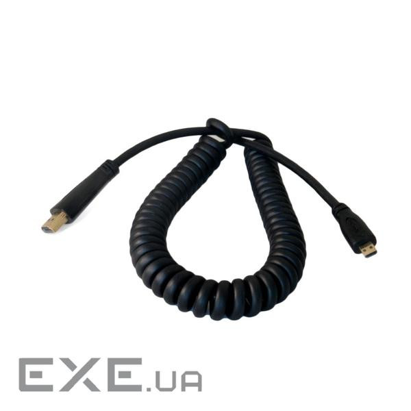 Кабель Extradigital (KBH1811) HDMI-microHDMI spiral, 1.2м Black