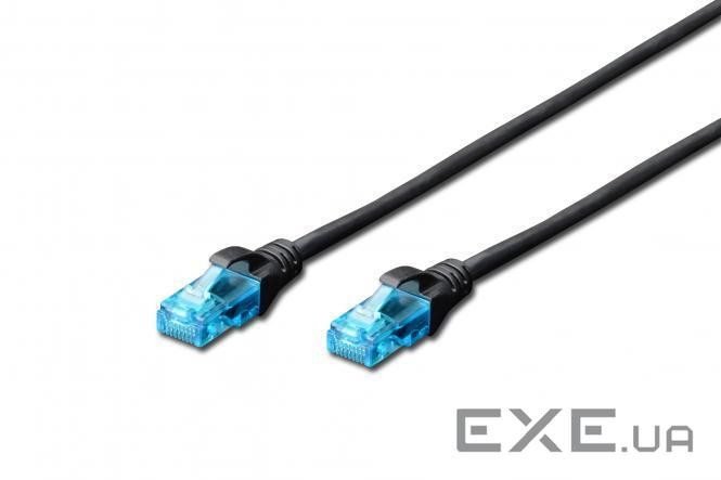 Патч-корд 2E CAT 5e, UTP, 2м, 26AWG, RJ45, 7/0.16, Cu, LSZH, чорний (2E-PC5ECU-2LSZH-BL)