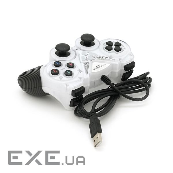 Геймпад Brazzers BR-8600 провідний для ПК, USB 2.0, Double Shock, White, Blister (BR-8600Wh) , USB 2.0, Double Shock, Wh