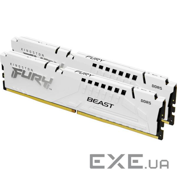 Модуль пам'яті KINGSTON FURY Beast White DDR5 5600MHz 32GB Kit 2x16GB (KF556C40BWK2-32)