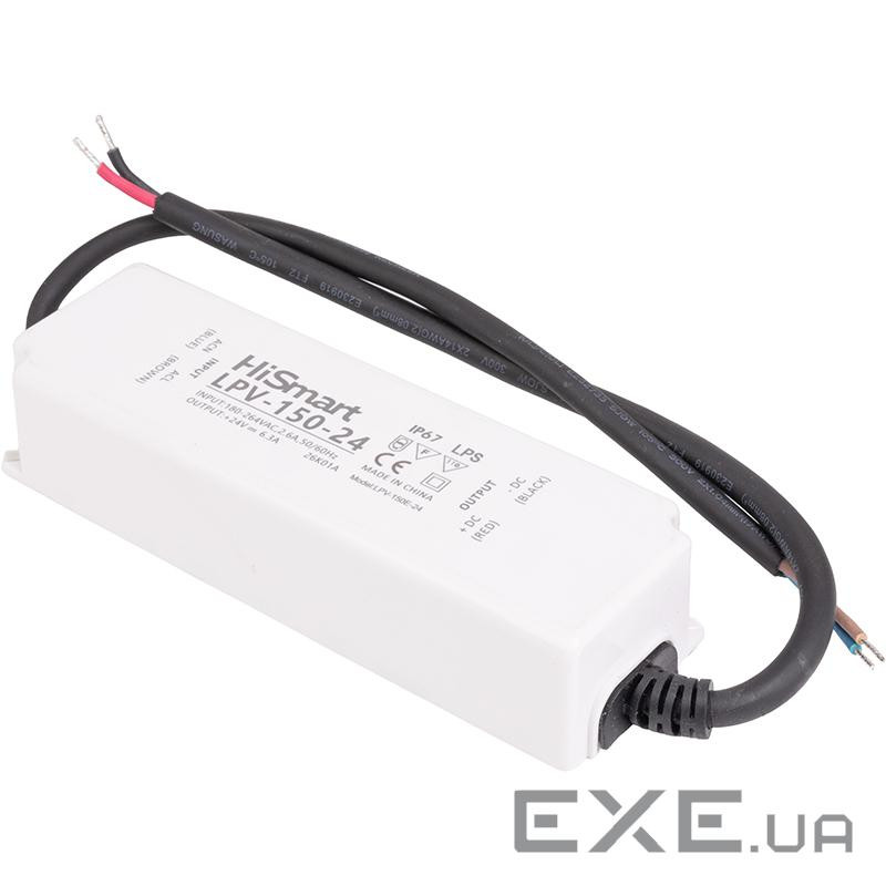 Блок питания HiSmart 24В, 6.3А, 150Вт, IP67 (LPV-150-24)