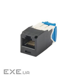 Модуль Mini-Com RJ45 UTP, кат.6A, 10Gb, чорний (CJ6X88TGBL)