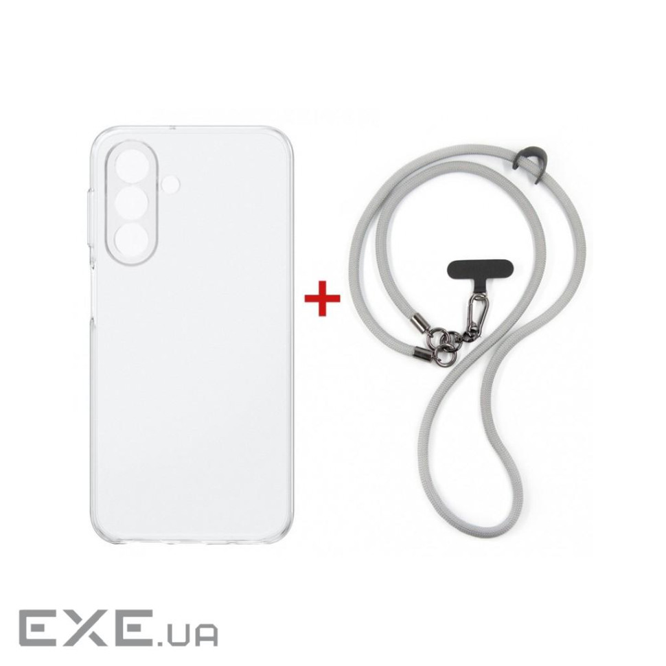 Чохол до мобільного телефона Dengos Case + Cross-body Strap Samsung Galaxy A37 Clear (DG-KM-CCRB-05)