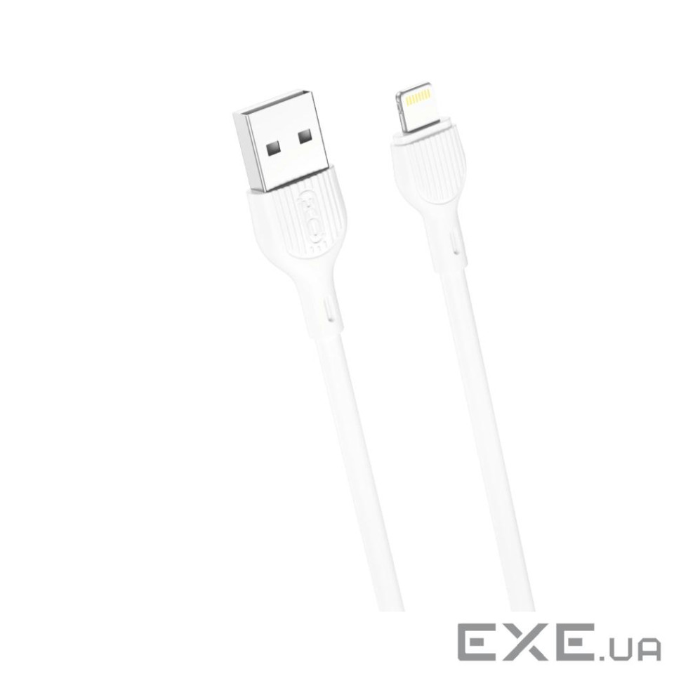 Дата кабель USB 2.0 AM to Lightning 2.0m 2.1A white XO (CB-200UL)