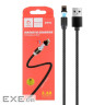 Дата кабель USB 2.0 AM to Lightning magnetic black Denmen (DN-D09L-BK)