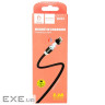 Дата кабель USB 2.0 AM to Lightning magnetic black Denmen (DN-D09L-BK)