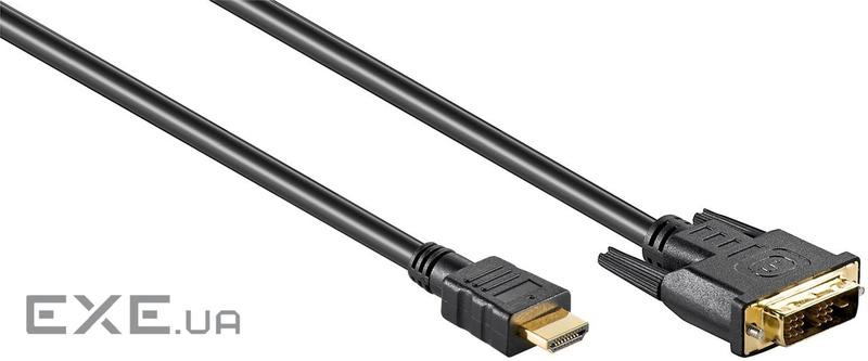 Кабель монітора-адаптер HDMI-DVI M/M 2.0m,18+1 D=6.0mm,чорний (84.00.7045-1) (84.00.7045-1)