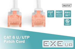 Патч-корд 25м , CAT 6 UTP, AWG 26/7, Cu, LSZH, grey Digitus (DK-1617-250)