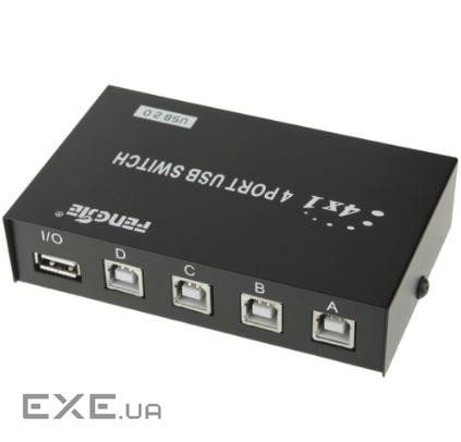 Комутатори 4 Port USB 2.0 PC to Scanner Printer Sharing Switch Box (YT-SW 4USB / SPSS)