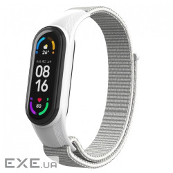 Ремінець до фітнес браслета Armorstandart нейлоновий для Xiaomi Mi Band 7/6/5/4 White (ARM67840)