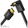 Кабель HDMI (M) - HDMI (M), 2 м, Black, Ugreen HD103, V2.0, 4K / 60 Гц, кутовий роз"єм (10173_HD103)