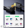 Кабель HDMI (M) - HDMI (M), 2 м, Black, Ugreen HD103, V2.0, 4K / 60 Гц, кутовий роз"єм (10173_HD103)