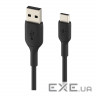 Дата кабель USB 2.0 AM to USB-C 1.0m PVC black Belkin (CAB001BT1MBK)