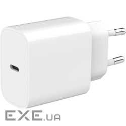 Зарядний пристрій GEMBIRD 1xUSB-C, PD 20W White (TA-UC-PD20-01-W)