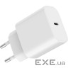 Зарядний пристрій GEMBIRD 1xUSB-C, PD 20W White (TA-UC-PD20-01-W)