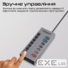 Концентратор USB Type-C Promate Gegahub-10G 7 in 1 Grey