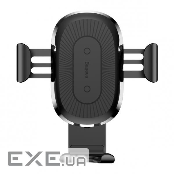 Автоутримувач із бездротовою зарядкою Baseus Gravity Чорний (WXYL-01)
