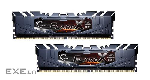 Модуль пам'яті G. SKILL Flare X Black DDR4 3200MHz 32GB Kit 2x16GB (F4-3200C16D-32GFX)