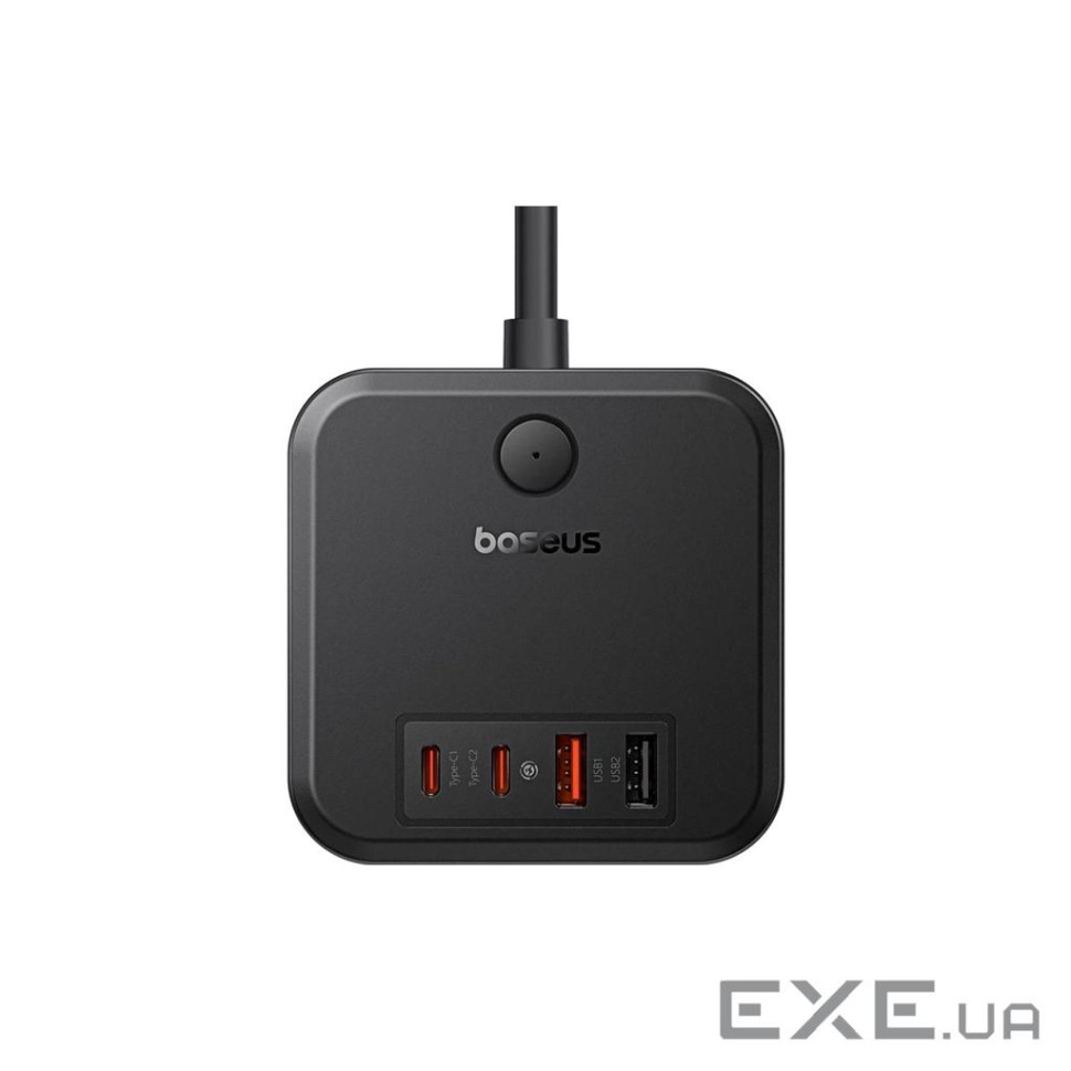 Мережевий фільтр Baseus PowerCombo Cube Power Strip 3xAC+2xUSB+2xType-C 30W (1.5m) b (E00066400117-00)