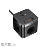 Мережевий фільтр Baseus PowerCombo Cube Power Strip 3xAC+2xUSB+2xType-C 30W (1.5m) b (E00066400117-00)