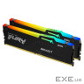 Модуль пам'яті Kingston DDR5 5600 32GB KIT (16GBx2) FURY Beast RGB (KF556C40BBAK2-32)