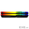 Модуль пам'яті Kingston DDR5 5600 32GB KIT (16GBx2) FURY Beast RGB (KF556C40BBAK2-32)