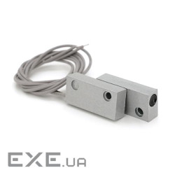 Датчик магнітоконтактний з проводом 30 см MC-56, 49*20*10 мм, алюмінієвий сплав, сірий, під саморіз