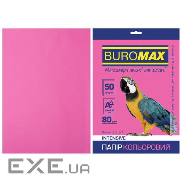 Папір Buromax А4, 80g, INTENSIVE crimson, 50sh (BM.2721350-29)