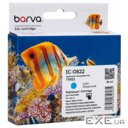 Картридж Barva Epson T0812/T0822 XL (C13T11124A10/C13T11224A10) 900ст, cyan (IC-0822)