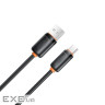 Дата кабель USB 2.0 AM to USB-C 1.0m 3A black XO (XO-CB-300UC-BK)