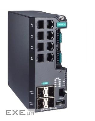 Керований комутатор Full Gigabit Ethernet, 8 портів 10/100/1000BaseT(X) (EDS-G4012-8P-4QGS-LVA-T)