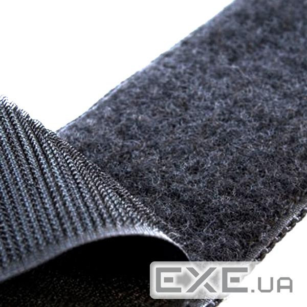 Стяжки на липучці ширина 10мм, рулон 45м, чорні, ціна за рулон (ZD-005 10мм чорні) )