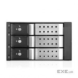 iStarUSA BPN-DE230HD-SILVER Trayless 2x5.25 inch to 3x3.5 inch 12Gb/s HDD Hot-swap Rack Sliver Brown