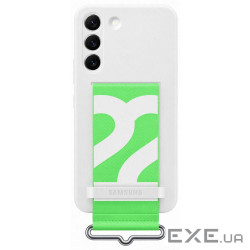 Чохол Samsung Silicone with Strap Cover для смартфона Galaxy S22 (S901) White (EF-GS901TWEGRU)