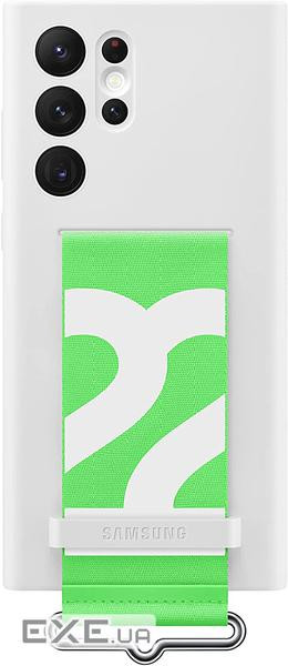 Чохол Samsung Silicone with Strap Cover для смартфона Galaxy S22 (S901) White (EF-GS901TWEGRU)
