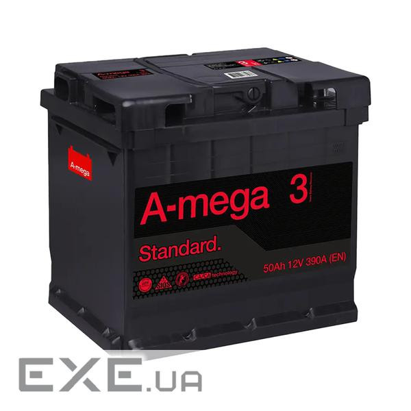 Акумулятор авто Мегатекс A-mega Standard (М3) 6СТ-50-АЗ (лев) ТХП 390 (25344)