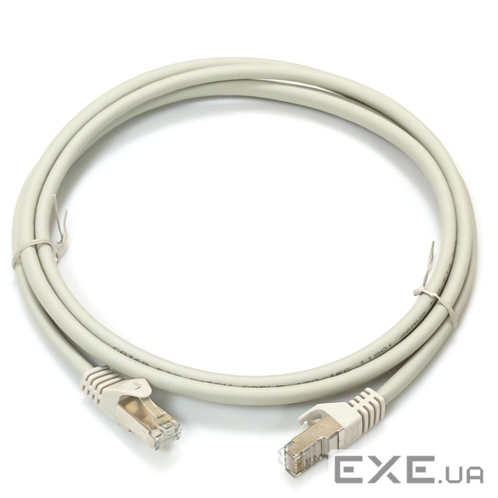 Патч-корд S/FTP, 0.3 м, кат. 6А, сірий, LW (PC005-C6A-030)